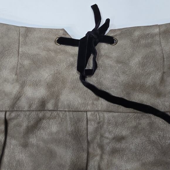 Zemeta Attic Box Tie Micro Skirt in Taupe - Picture 9 of 10